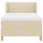 Preview: Boxspringbett mit Kopfteil Creme 90 x 190 cm Stoff