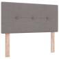 Preview: Boxspringbett mit Kopfteil Taupe 90 x 200 cm Stoff