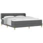 Preview: Boxspringbett mit Kopfteil Dunkelgrau 180 x 200 cm Stoff