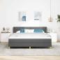 Preview: Boxspringbett mit Kopfteil Dunkelgrau 180 x 200 cm Stoff