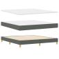 Preview: Boxspringbett mit Kopfteil Dunkelgrau 180 x 200 cm Stoff