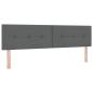Preview: Boxspringbett mit Kopfteil Dunkelgrau 180 x 200 cm Stoff