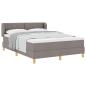 Preview: Boxspringbett mit Kopfteil Taupe 140 x 190 cm Stoff