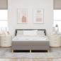 Preview: Boxspringbett mit Kopfteil Taupe 140 x 190 cm Stoff