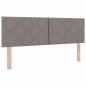 Preview: Boxspringbett mit Kopfteil Taupe 140 x 190 cm Stoff