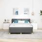 Preview: Boxspringbett mit Kopfteil Dunkelgrau 140 x 200 cm Stoff