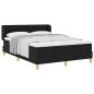 Preview: Boxspringbett mit Kopfteil Schwarz 140 x 200 cm Stoff