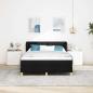 Preview: Boxspringbett mit Kopfteil Schwarz 140 x 200 cm Stoff