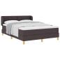 Preview: Boxspringbett mit Kopfteil Dunkelbraun 160 x 200 cm Stoff