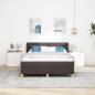 Preview: Boxspringbett mit Kopfteil Dunkelbraun 160 x 200 cm Stoff