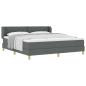 Preview: Boxspringbett mit Kopfteil Dunkelgrau 180 x 200 cm Stoff
