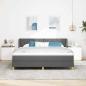Preview: Boxspringbett mit Kopfteil Dunkelgrau 180 x 200 cm Stoff