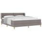 Preview: Boxspringbett mit Kopfteil Taupe 180 x 200 cm Stoff