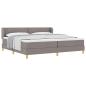 Preview: Boxspringbett mit Kopfteil Taupe 200 x 200 cm Stoff