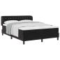 Preview: Boxspringbett mit Kopfteil Schwarz 140 x 190 cm Samt