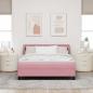 Preview: Boxspringbett mit Kopfteil Rosa 140 x 190 cm Samt