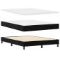 Preview: Boxspringbett mit Kopfteil Schwarz 140 x 200 cm Samt