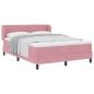 Preview: Boxspringbett mit Kopfteil Rosa 160 x 200 cm Samt
