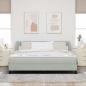 Preview: Boxspringbett mit Kopfteil Hellgrau 180 x 200 cm Samt