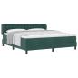 Preview: Boxspringbett mit Kopfteil Dunkelgrün 180 x 200 cm Samt