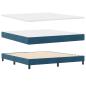 Preview: Boxspringbett mit Kopfteil Dunkelblau 180 x 200 cm Samt