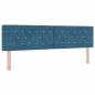 Preview: Boxspringbett mit Kopfteil Dunkelblau 180 x 200 cm Samt