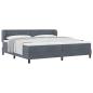 Preview: Boxspringbett mit Matratze Dunkelgrau 200 x 200 cm Samt