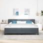 Preview: Boxspringbett mit Matratze Dunkelgrau 200 x 200 cm Samt