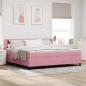 Preview: ARDEBO.de - Boxspringbett mit Kopfteil Rosa 200 x 200 cm Samt