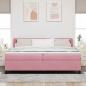Preview: Boxspringbett mit Kopfteil Rosa 200 x 200 cm Samt