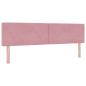 Preview: Boxspringbett mit Kopfteil Rosa 200 x 200 cm Samt