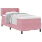 Preview: Boxspringbett mit Kissen mit Kopfteil Rosa 100 x 200 cm Samt