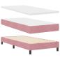 Preview: Boxspringbett mit Kissen mit Kopfteil Rosa 100 x 200 cm Samt