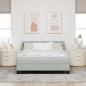 Preview: Boxspringbett mit Kopfteil Hellgrau 160 x 200 cm Samt