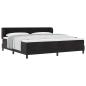 Preview: Boxspringbett mit Kopfteil Schwarz 200 x 200 cm Samt