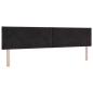 Preview: Boxspringbett mit Kopfteil Schwarz 200 x 200 cm Samt