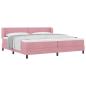 Preview: Boxspringbett mit Kopfteil Rosa 200 x 200 cm Samt