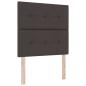 Preview: Boxspringbett mit Kopfteil Dunkelbraun 100 x 200 cm Stoff
