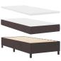 Preview: Boxspringbett mit Kopfteil Dunkelbraun 100 x 200 cm Stoff