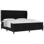 Preview: Boxspringbett mit Kopfteil Schwarz 200 x 200 cm Stoff