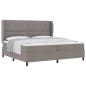Preview: Boxspringbett mit Kopfteil Taupe 200 x 200 cm Stoff