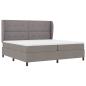 Preview: Boxspringbett mit Kopfteil Taupe 200 x 200 cm Stoff