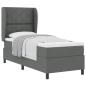 Preview: Boxspringbett mit Kopfteil Dunkelgrau 80 x 200 cm Stoff