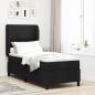 Preview: ARDEBO.de - Boxspringbett mit Kopfteil Schwarz 80 x 200 cm Stoff