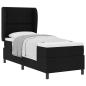 Preview: Boxspringbett mit Kopfteil Schwarz 80 x 200 cm Stoff