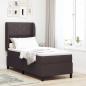 Preview: ARDEBO.de - Boxspringbett mit Kopfteil Dunkelbraun 80 x 200 cm Stoff