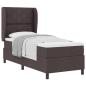 Preview: Boxspringbett mit Kopfteil Dunkelbraun 80 x 200 cm Stoff