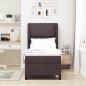 Preview: Boxspringbett mit Kopfteil Dunkelbraun 80 x 200 cm Stoff