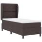Preview: Boxspringbett mit Kopfteil Dunkelbraun 80 x 200 cm Stoff
