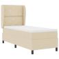 Preview: Boxspringbett mit Kissen mit Kopfteil Creme 80 x 200 cm Stoff